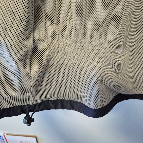 Tek Gear Mens Large Windbreaker Jacket Full Zip Hidden Hood Navy Blue - Picture 14 of 16